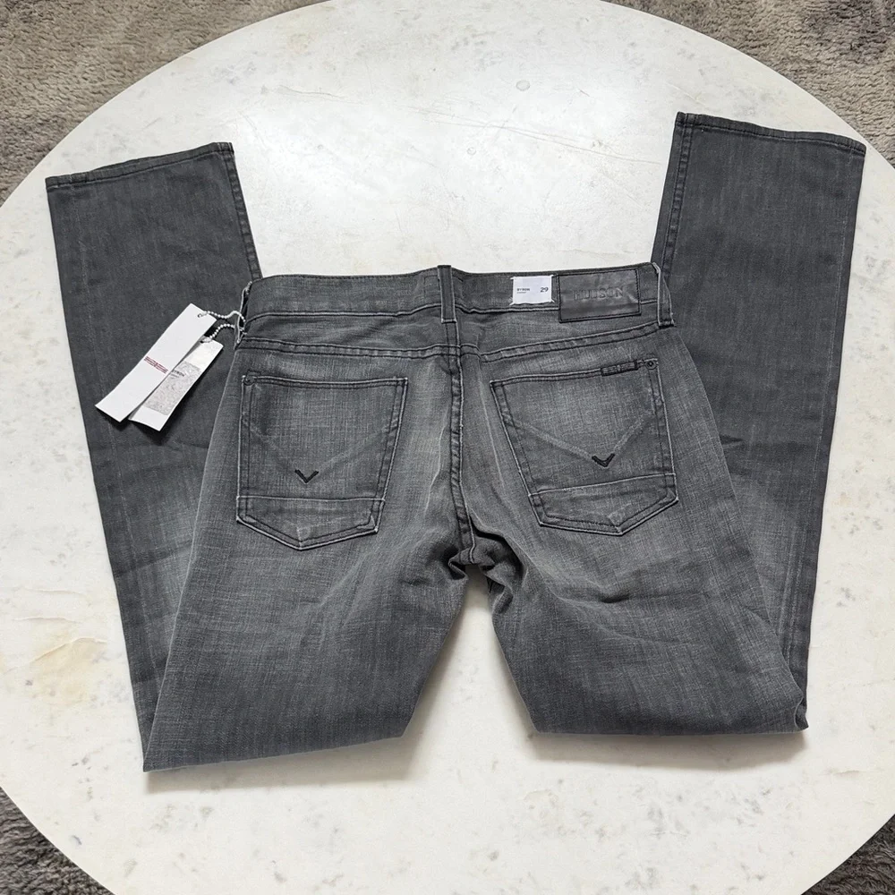 Hudson Jeans Men's Charcoal Straight Jeans - Picture 3 of 5